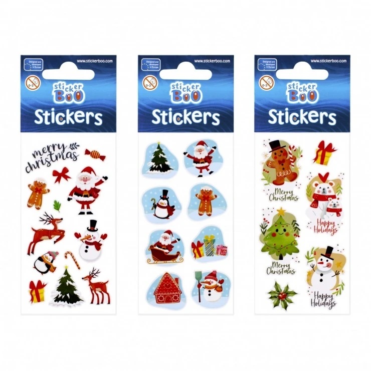 Stickers - Christmas Stickers - Characters with Greetings