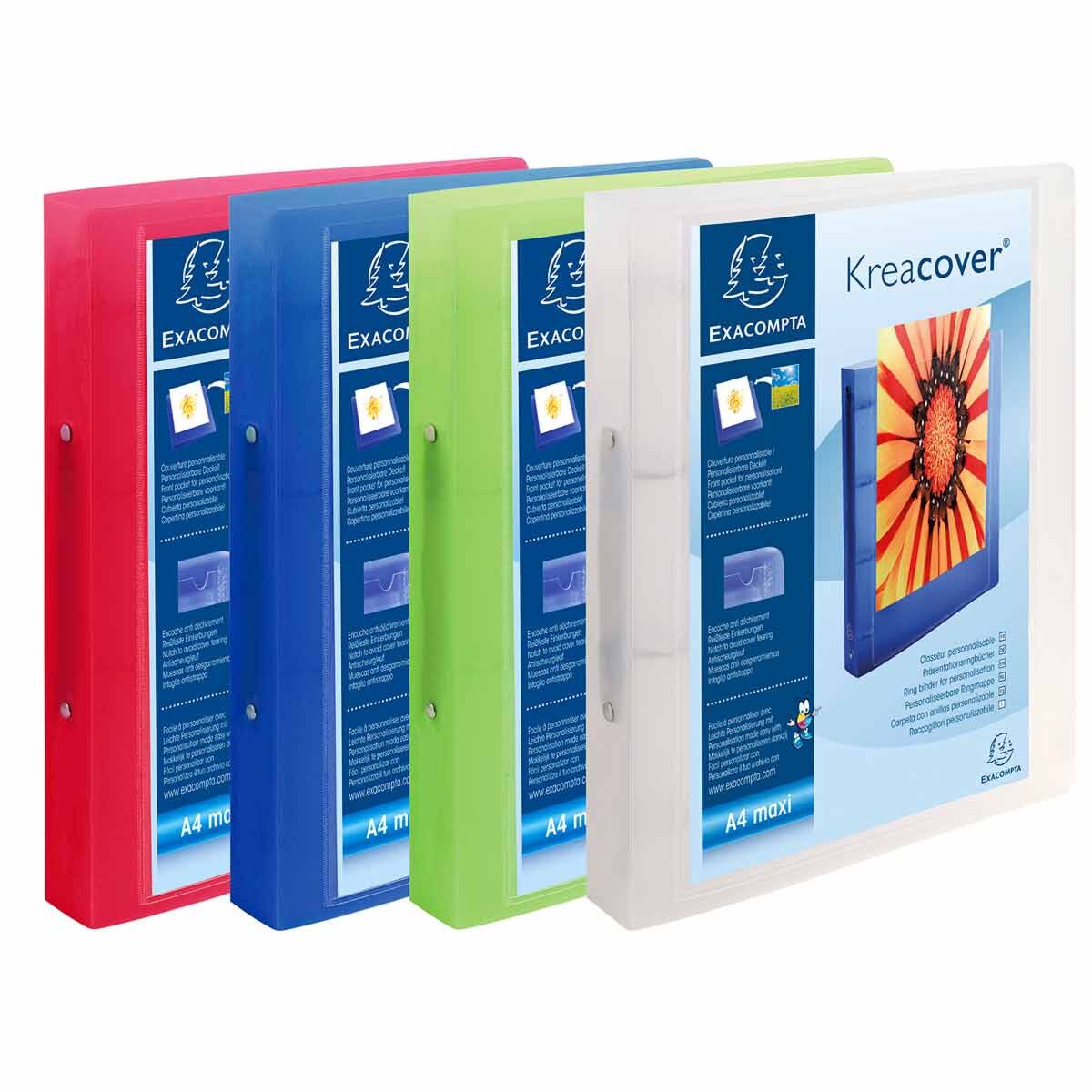 BULK DISCOUNT: Box of 8 Customisable Soft Ring Files 40mm (Exacompta)