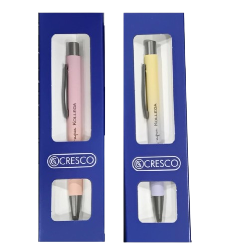 Pens - L-Aqwa Kollega Gift Pens - (Cresco) - Yellow/Purple
