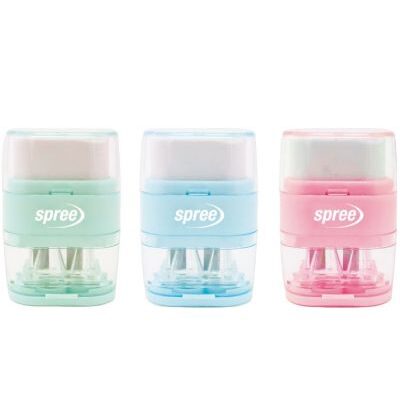 Sharpener & Eraser - Pastel 2 in 1 2 Hole Sharpener and Eraser - (Spree) - Blue
