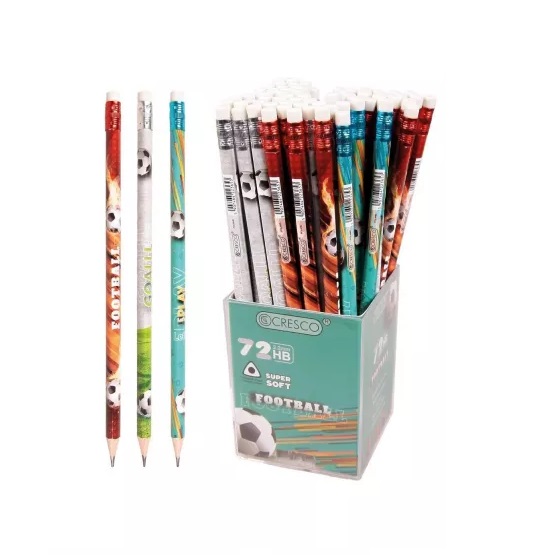 Pencils - Football HB Pencil with Eraser - (Cresco) - Blue