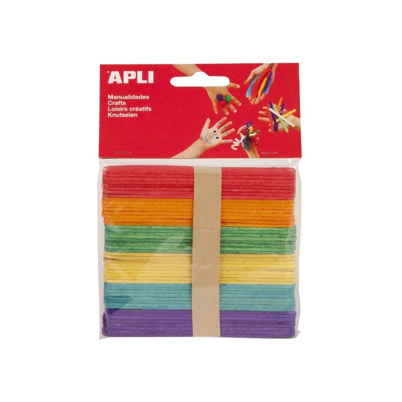 Crafts - Lollipop Wooden Sticks/Popsicle Sticks 1cm Wide - (Apli)