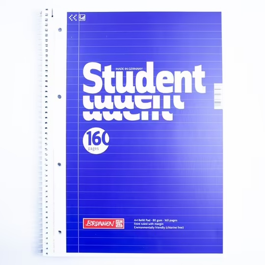 Refill Pad - A4 Student Wirebound - (Brunnen) - Pack of 5