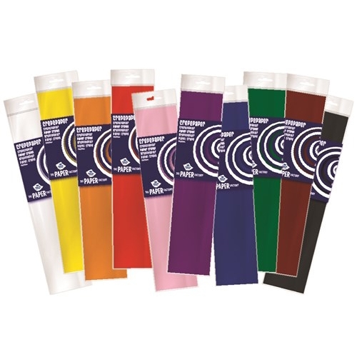 Coloured Crepe Paper - (The Paper Factory)