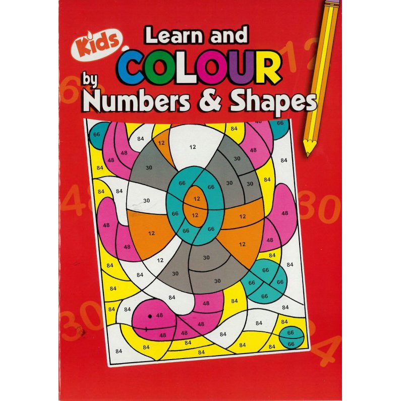 Colouring Books - Kids Learn and Colour by Numbers & Shapes - (Blue Easy) Addition&Subtraction