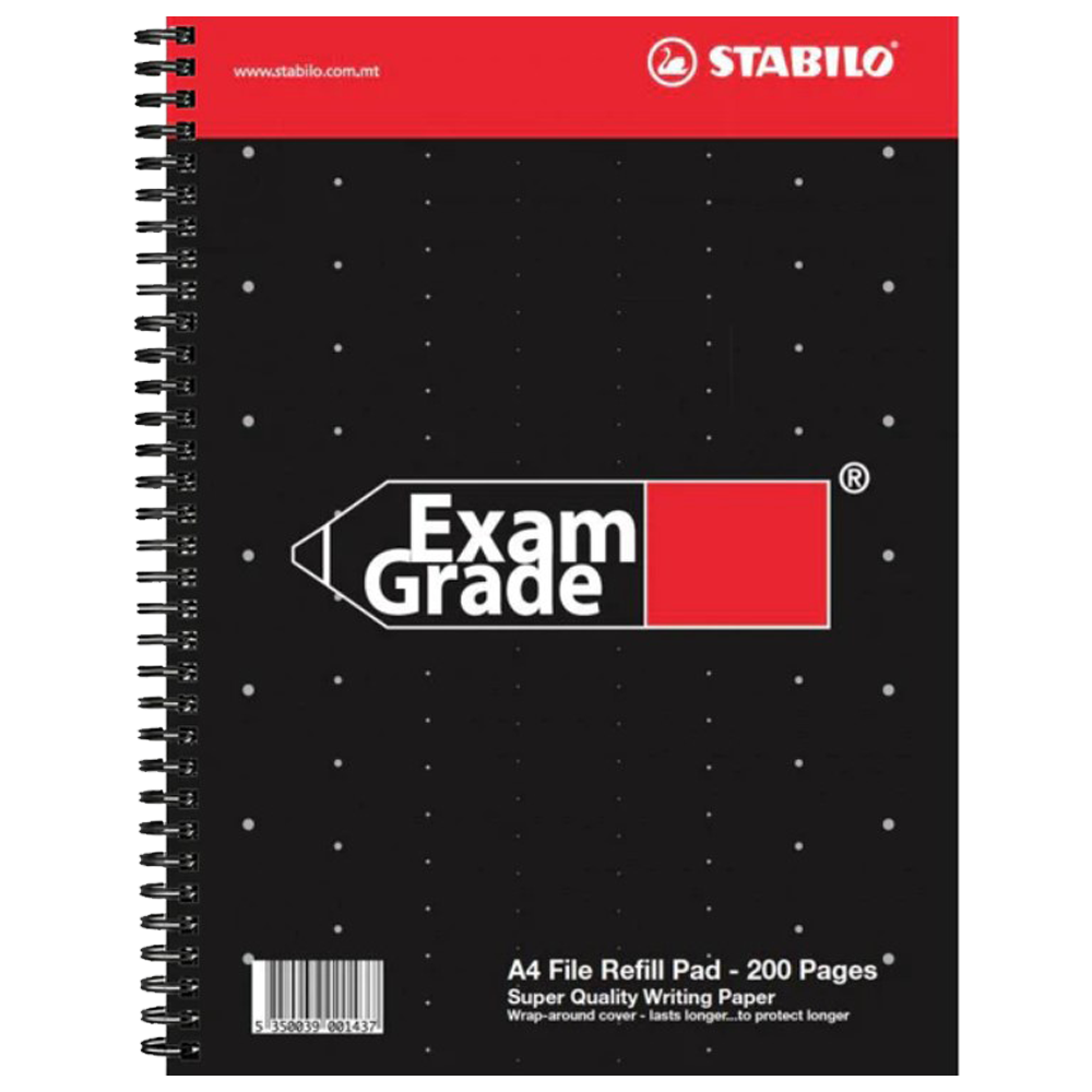 Refill Pad - Exam Grade Wire Bound A4 - (Stabilo) - Pack of 5