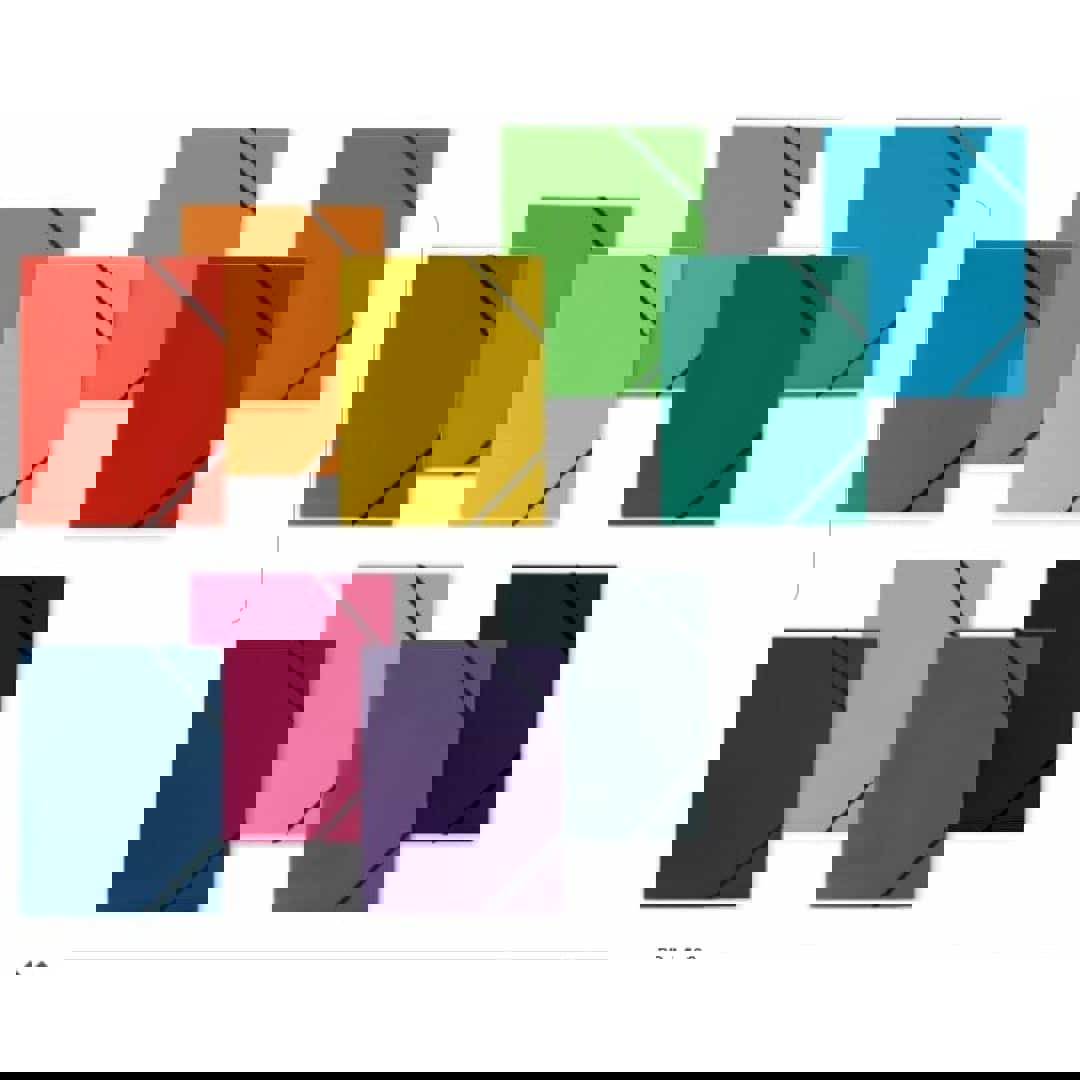 Folders - A4 Plastic Folder with Black Elastic Strips - (Spree)
