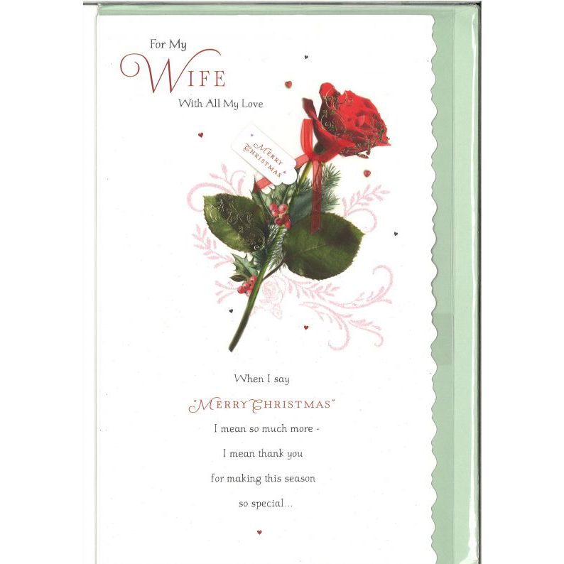 Christmas Cards - 25*15cm - For My Wife With All My Love