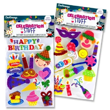 Stickers - 3D Foam Celebration Stickers - (Emotionery) - Happy Birthday