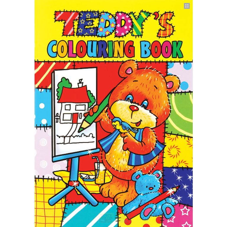 Colouring Books - Teddy's Colouring Book - Yellow