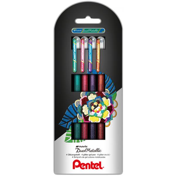 Pens - Dual Metallic Glitter Gel Pens - (Pentel)