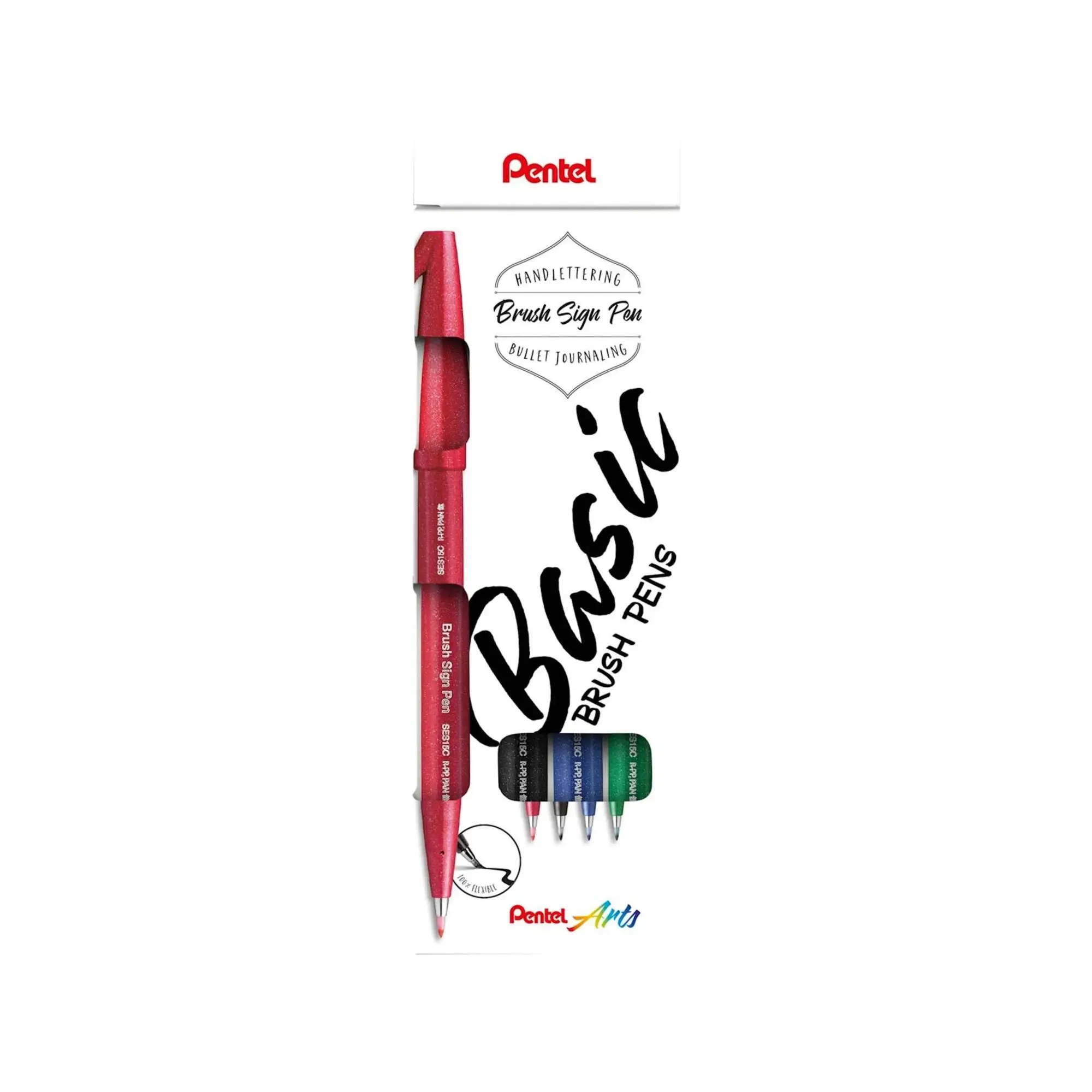 Pen – Brush Pen Set Of 4 – (Pentel)