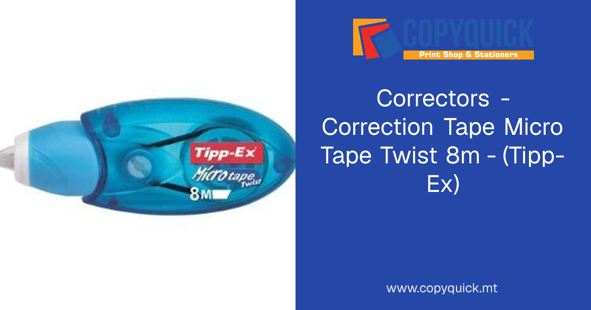 Correctors - Correction Tape Micro Tape Twist 8m - (Tipp-Ex) | CopyQuick
