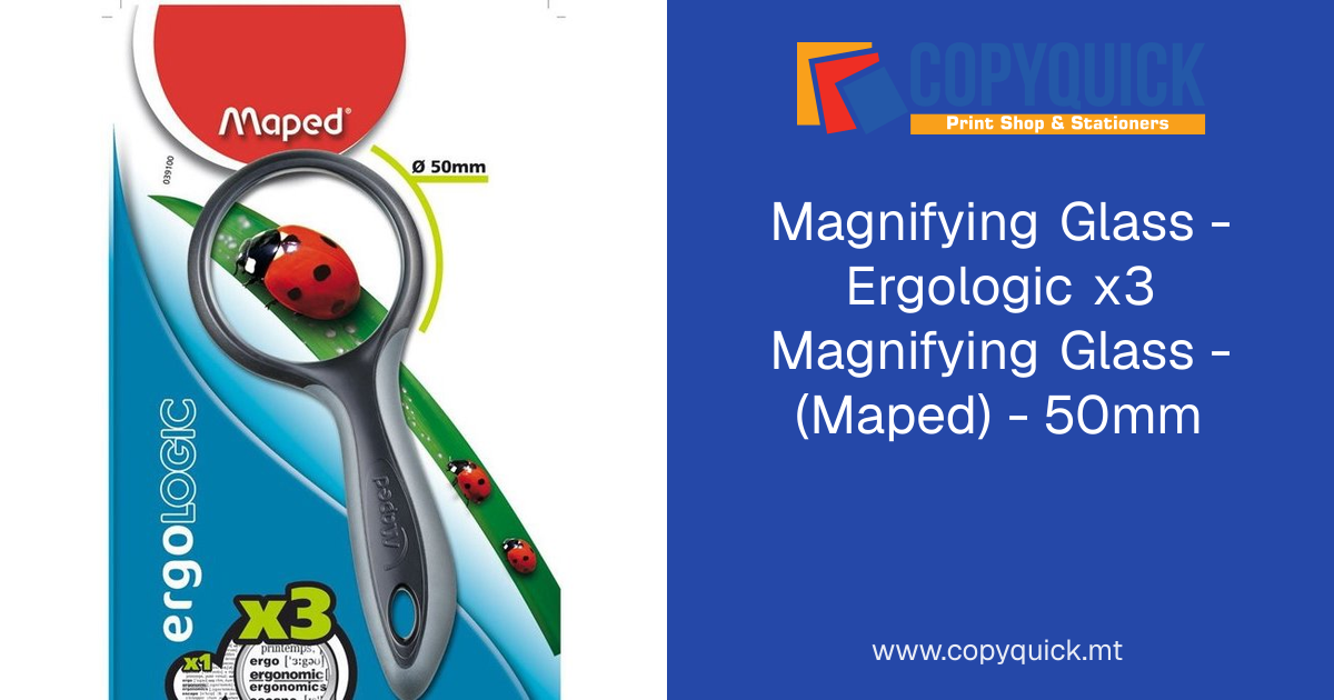 Magnifying Glass - Ergologic x3 Magnifying Glass - (Maped) - 50mm ...