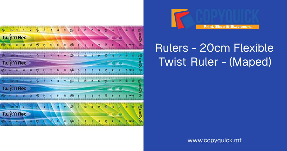 Rulers - 20cm Flexible Twist Ruler - (Maped) | CopyQuick