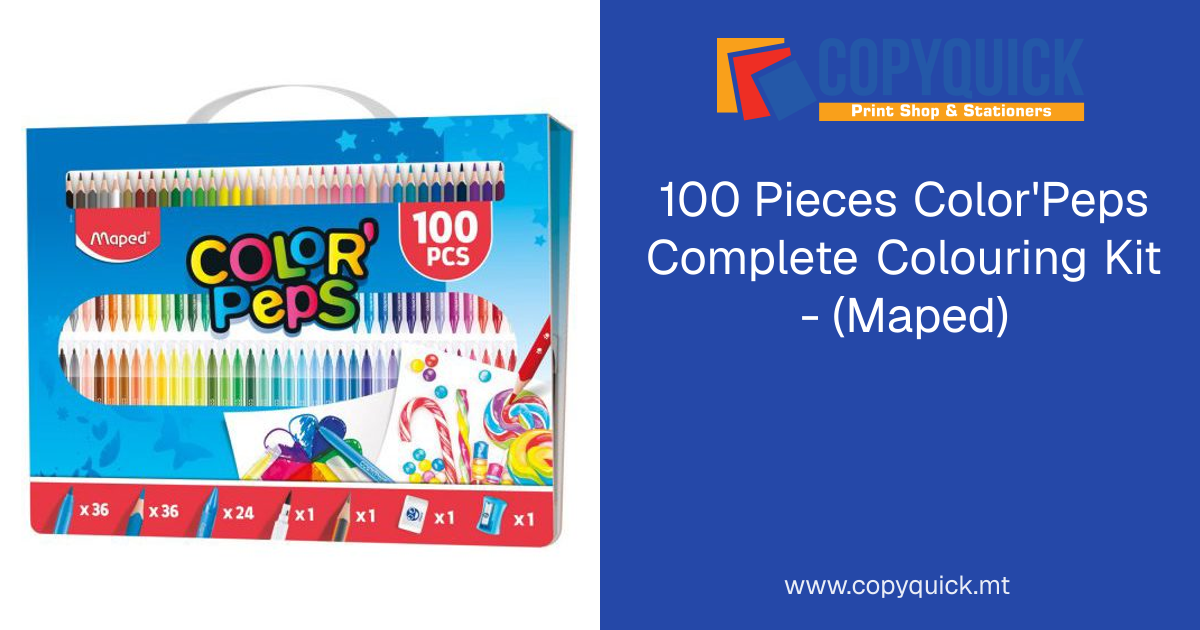 100 Pieces Color'Peps Complete Colouring Kit - (Maped) | CopyQuick