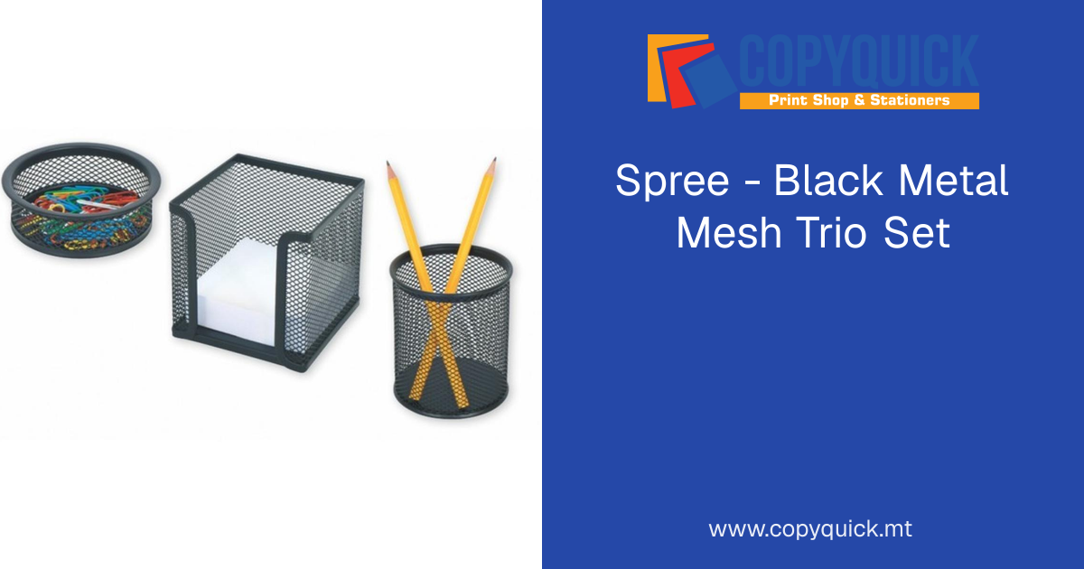 Spree - Black Metal Mesh Trio Set | CopyQuick