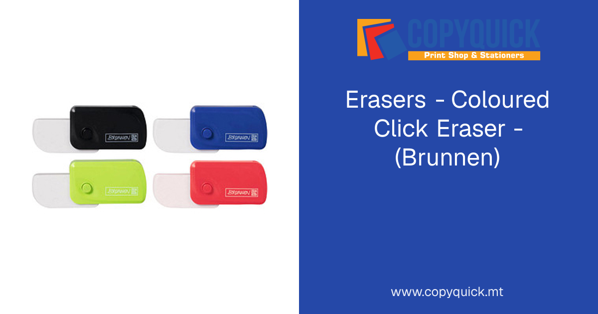 Erasers - Coloured Click Eraser - (Brunnen) | CopyQuick