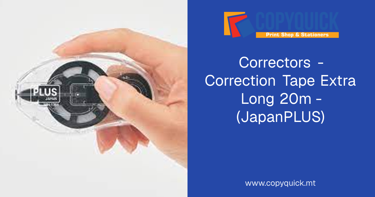 Correctors - Correction Tape Extra Long 20m - (JapanPLUS) | CopyQuick
