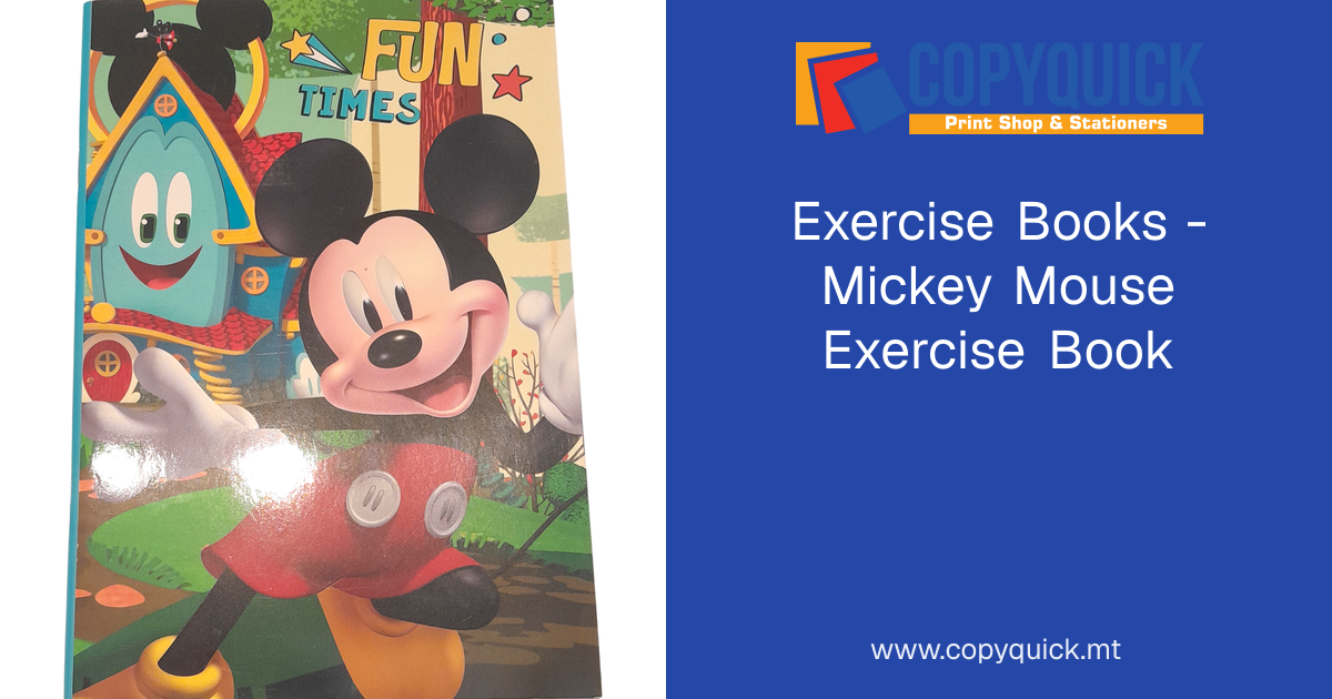 Exercise Books - Mickey Mouse Exercise Book | CopyQuick