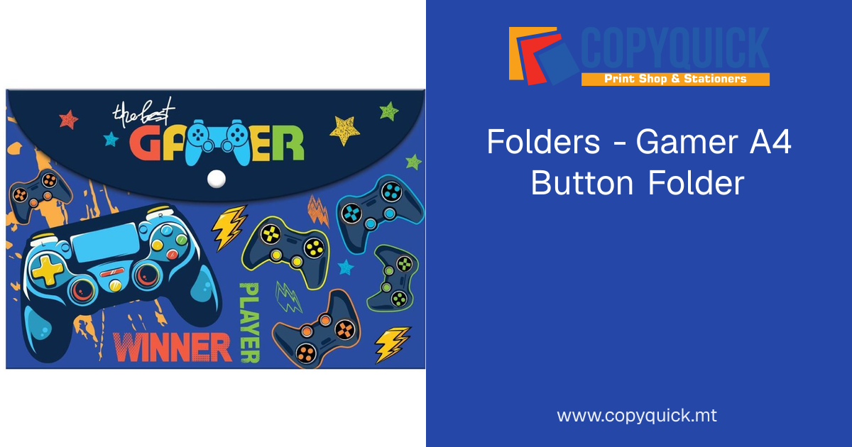 Folders - Gamer A4 Button Folder | CopyQuick