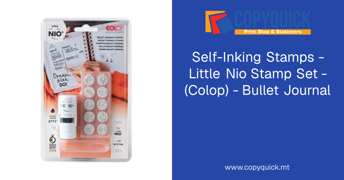 Self-Inking Stamps - Little Nio Stamp Set - (Colop) - Bullet Journal ...