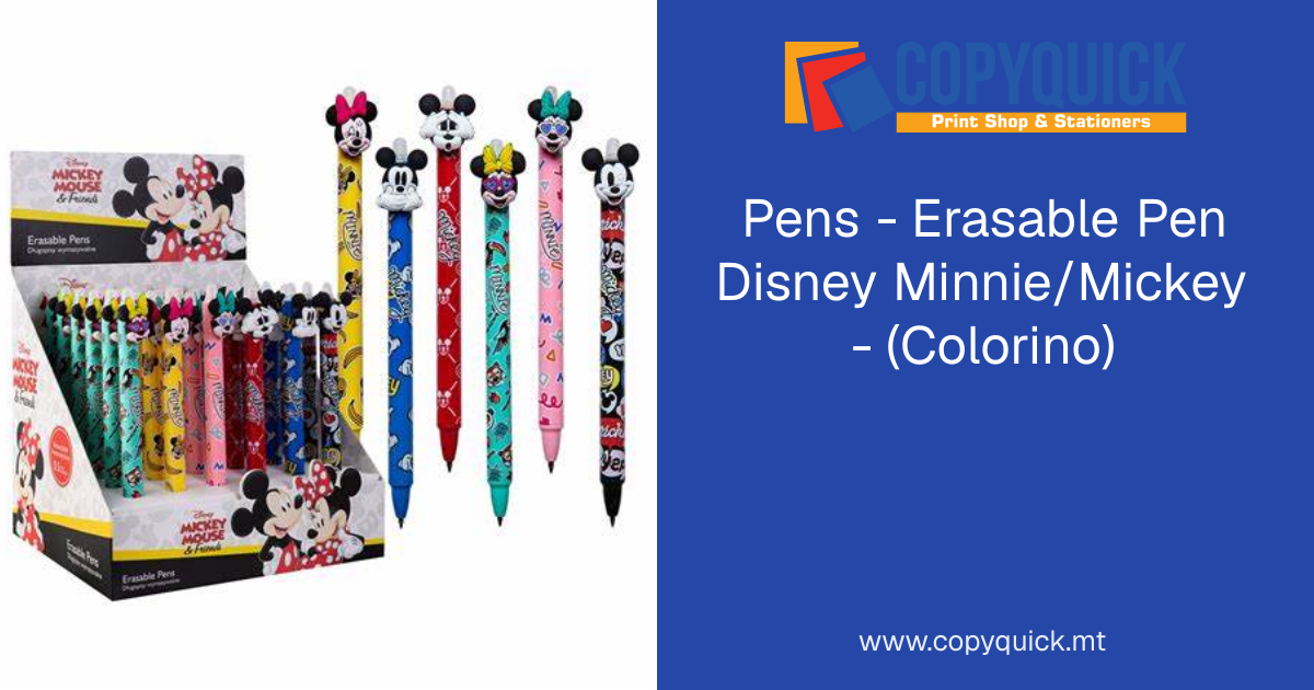 Pens - Erasable Pen Disney Minnie/Mickey - (Colorino) | CopyQuick