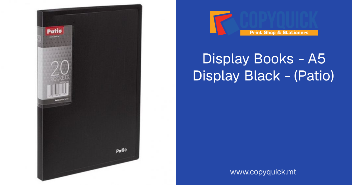 Display Books - A5 Display Black - (Patio) | CopyQuick