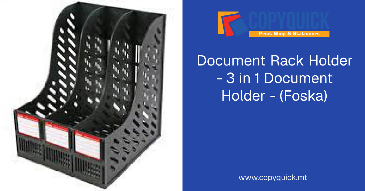Document Rack Holder - 3 in 1 Document Holder - (Foska) | CopyQuick
