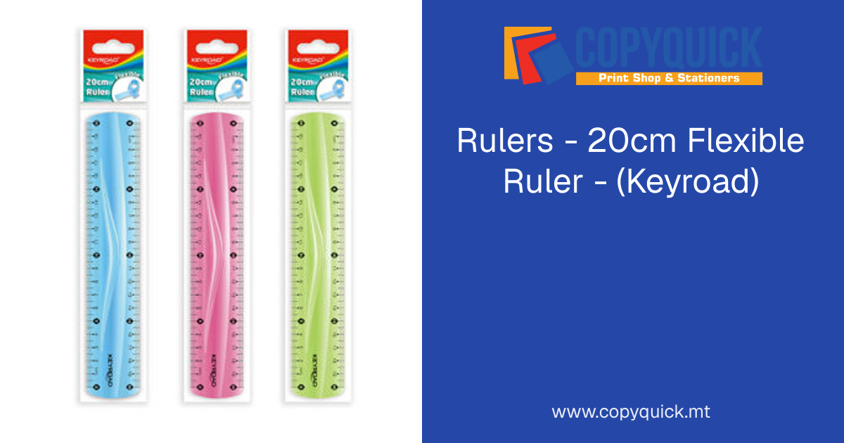 Rulers - 20cm Flexible Ruler - (Keyroad) | CopyQuick