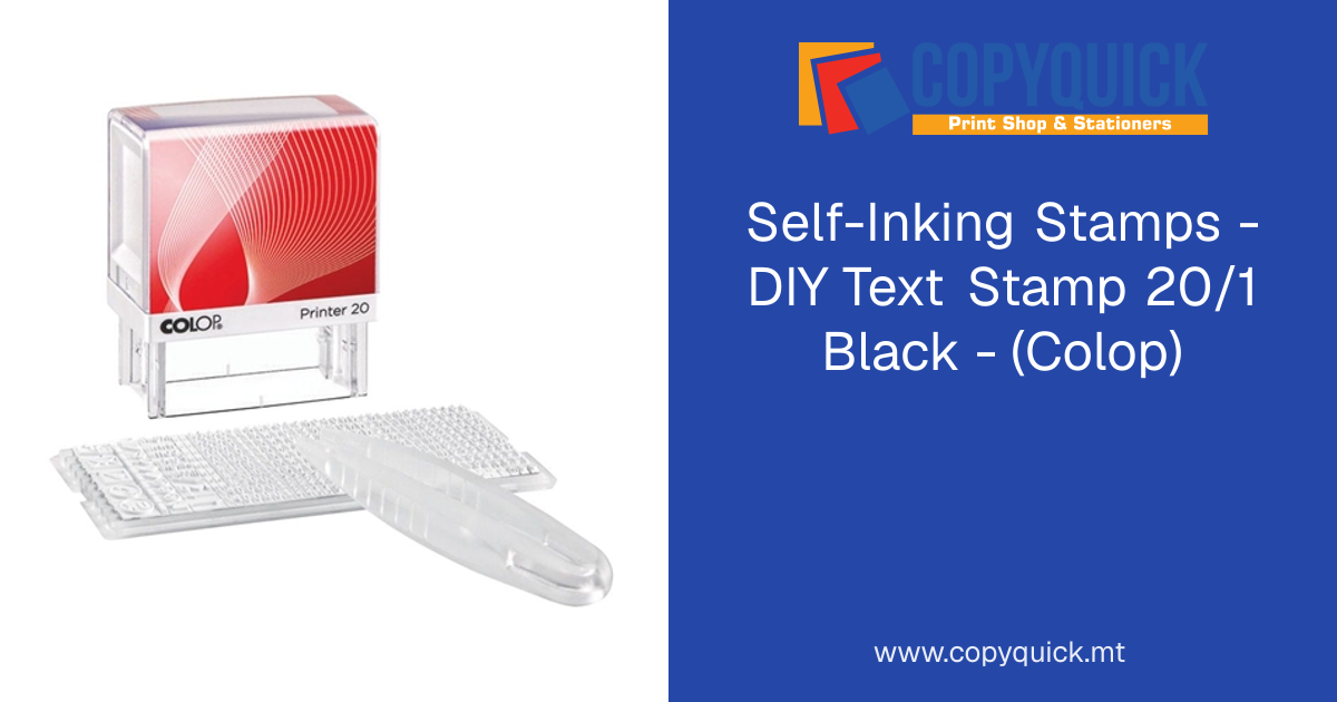 Self-Inking Stamps - DIY Text Stamp 20/1 Black - (Colop) | CopyQuick