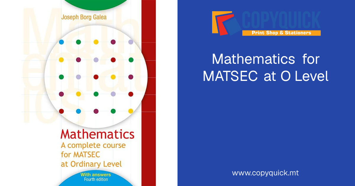 Mathematics for MATSEC at O Level | CopyQuick