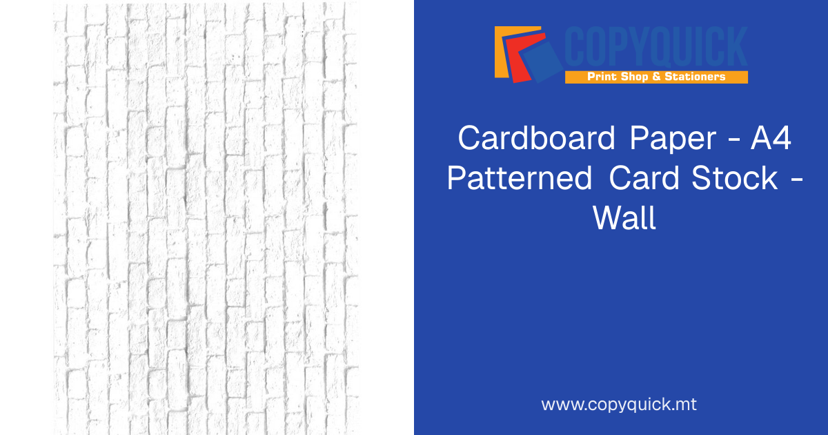 Cardboard Paper - A4 Patterned Card Stock - Wall | CopyQuick