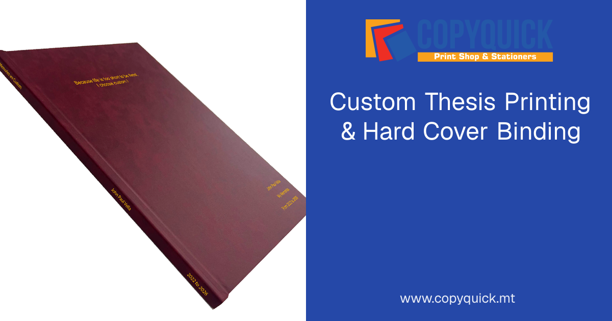 Custom Thesis Printing & Hard Cover Binding | CopyQuick