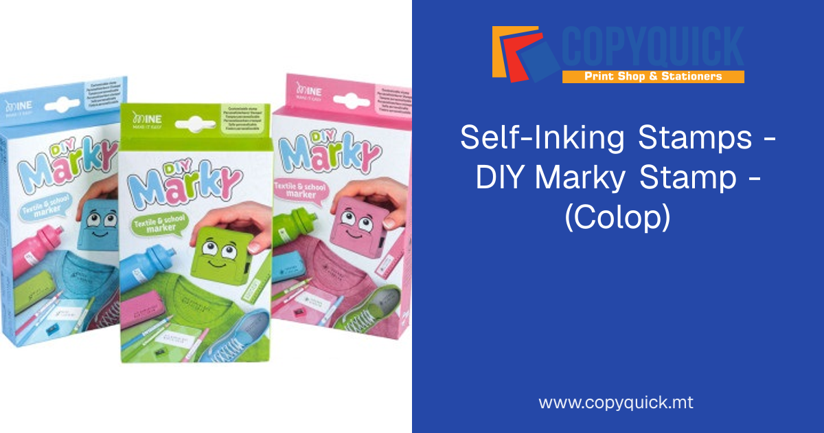 Self-Inking Stamps - DIY Marky Stamp - (Colop) | CopyQuick