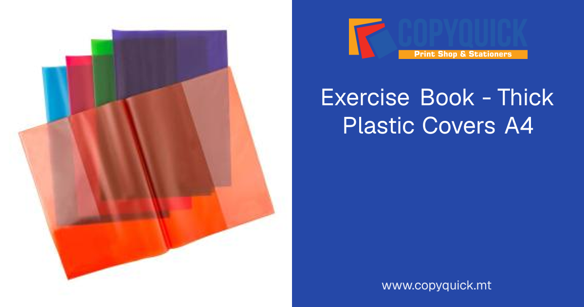 Exercise Book - Thick Plastic Covers A4 | CopyQuick